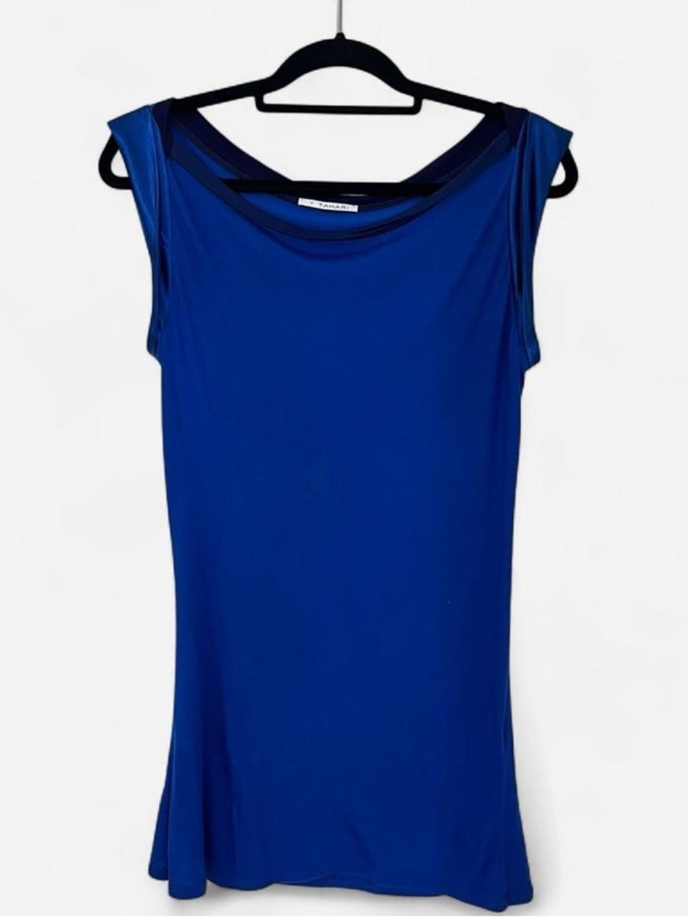 T Tahari Royal Blue Sleeveless Tank Top